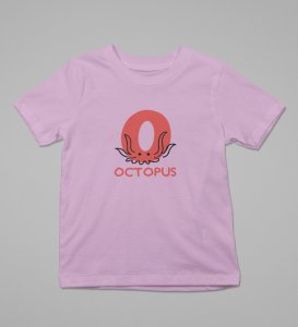 Ocean Octopus, Boys Printed Crew Neck Tshirt (purple)