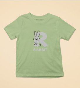 Running Rabit, Printed Cotton tshirt (olive) for Boys
