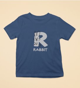 Running Rabit, Printed Cotton tshirt (Navy blue) for Boys