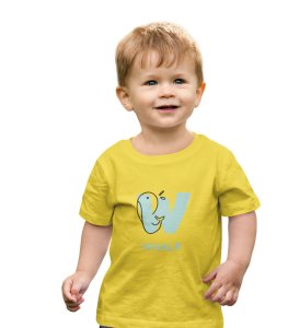 Whale, Boys Printed Crew Neck tshirt (yellow)
Printed Cotton tshirt for Boys
