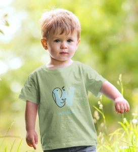 Whale, Boys Printed Crew Neck tshirt (olive)
Printed Cotton tshirt for Boys