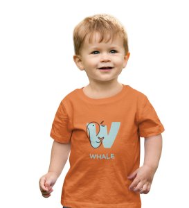 Whale, Boys Printed Crew Neck Tshirt (orange)
Printed Cotton Tshirt for Boys
