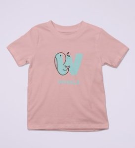 Whale, Boys Printed Crew Neck Tshirt (baby pink)
Printed Cotton Tshirt for Boys