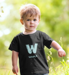 Whale, Boys Printed Crew Neck Tshirt (black)
Printed Cotton Tshirt for Boys