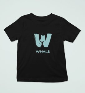 Whale, Boys Printed Crew Neck Tshirt (black)
Printed Cotton Tshirt for Boys