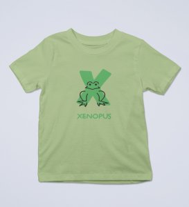 Xenopus Octopus,Boys Cotton Text Print tshirt (olive)