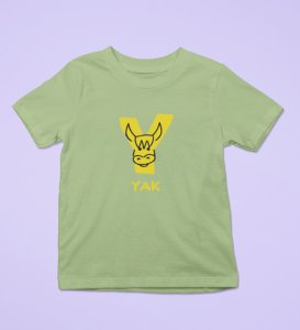 Yellow Yak, Printed Cotton tshirt (olive) for Boys