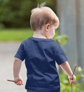 Lazy Lion, Boys Printed Crew Neck tshirt (Navy blue)