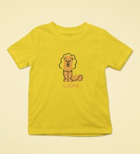 Lazy Lion, Boys Printed Crew Neck Tshirt (Yellow)