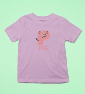Pepper Pig, Boys Cotton Text Print Tshirt (Purple)