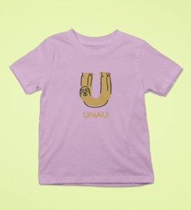Ugly Unau, Boys Cotton Text Print Tshirt (Purple)