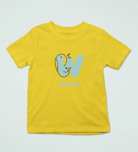 Whale, Boys Printed Crew Neck Tshirt (Yellow)
Printed Cotton Tshirt  for Boys