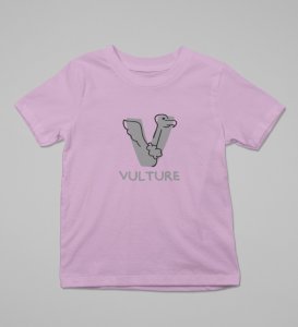 Vulture, Boys Round Neck Printed Blended Cotton Tshirt (Purple)