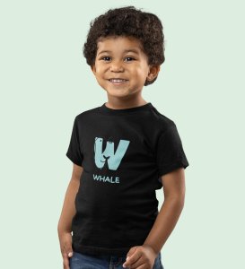 Whale, Boys Printed Crew Neck Tshirt (Black)
Printed Cotton Tshirt for Boys