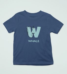 Whale, Boys Printed Crew Neck Tshirt (Navy blue)
Printed Cotton Tshirt for Boys