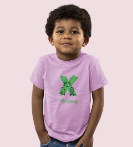Xenopus Octopus,Boys Cotton Text Print Tshirt (Purple)