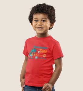 Basketballer Dino, Printed Cotton Tshirt for Boys