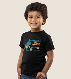 Basketballer Dino, Printed Cotton Tshirt for Boys