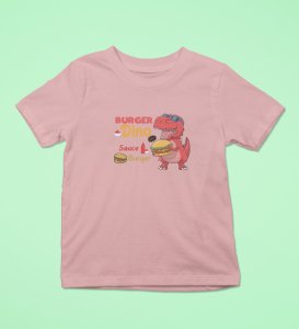 Foodie Dino, Boys Cotton Text Print T-Shirt