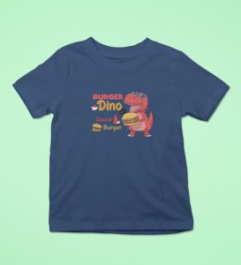 Foodie Dino, Boys Cotton Text Print T-Shirt