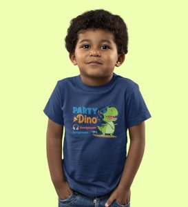 Party Animal Dino,Boys Cotton Printed T-Shirt