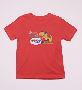 Rockstar Dino, Boys Printed Crew Neck T-Shirt