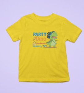 Party Animal Dino,Boys Cotton Printed T-Shirt