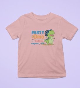 Party Animal Dino,Boys Cotton Printed T-Shirt
