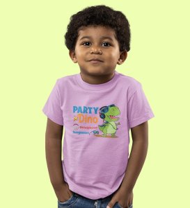 Party Animal Dino,Boys Cotton Printed T-Shirt