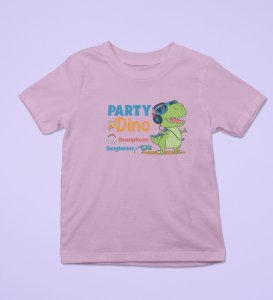 Party Animal Dino,Boys Cotton Printed T-Shirt