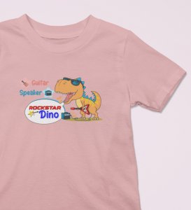 Rockstar Dino, Boys Printed Crew Neck T-Shirt