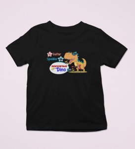 Rockstar Dino, Boys Printed Crew Neck T-Shirt