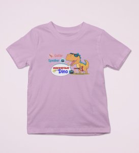 Rockstar Dino, Boys Printed Crew Neck T-Shirt