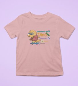 Dino Skater, Printed Cotton Tshirt for Boys