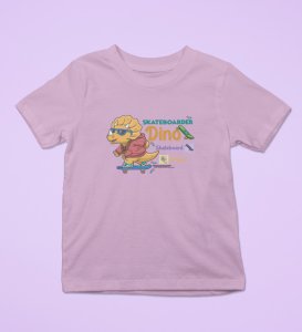 Dino Skater, Printed Cotton Tshirt for Boys