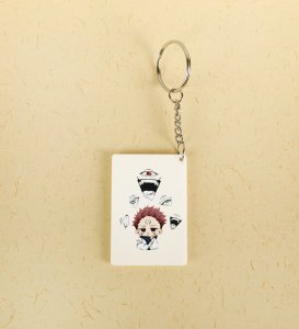 Cute Itadori Printed Key Chain ( PACK OF 2 )