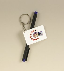 Nine Faced Itadori Printed Key Chain ( PACK OF 2 )