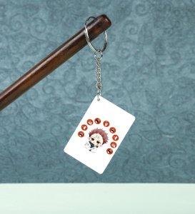 Anime Printed Itadori Sublimated Key Chain ( PACK OF 2 )