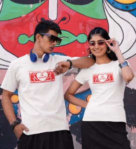 Mr Mature/Mrs Clumsy (White) T-shirts Printed For Couples