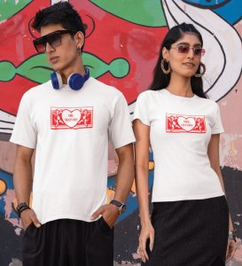 Mr Mature/Mrs Clumsy (White) T-shirts Printed For Couples