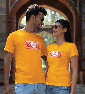 Mr Mature/Mrs Clumsy (Yellow) T-shirts Printed For Couples