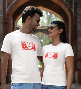 Mr Goofy/Mrs Well-Dressed Printed Couple (White) T-shirts