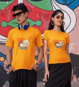 You Are Mine Couple Printed (Yellow) T-shirts