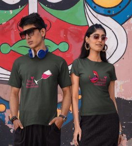 Ami Tomake Bhalobasi Cute Printed Couple (green) T-shirts