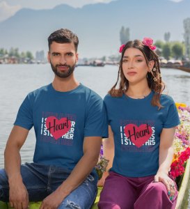 We Stole Each Other's Heart Printed Couple (blue) T-shirts