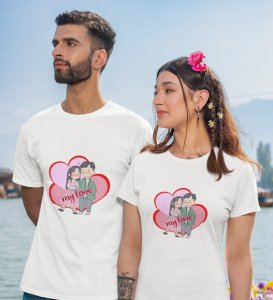 Love Of My Life Couple Print (White) T-shirts For Couples