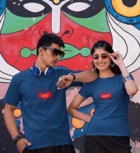Mr/Mrs Printed Couple (blue) T-shirts