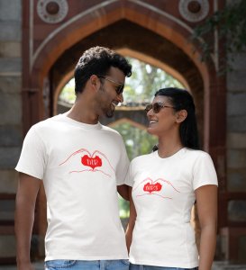 Mr/Mrs Printed Couple (White) T-shirts