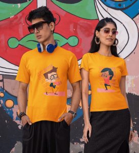 You Are My Love Printed (Yellow) T-shirts For Couples