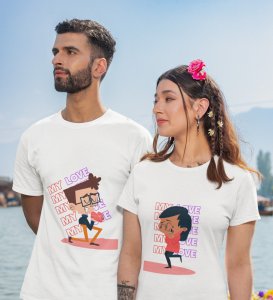 You Are My Love Printed (White) T-shirts For Couples